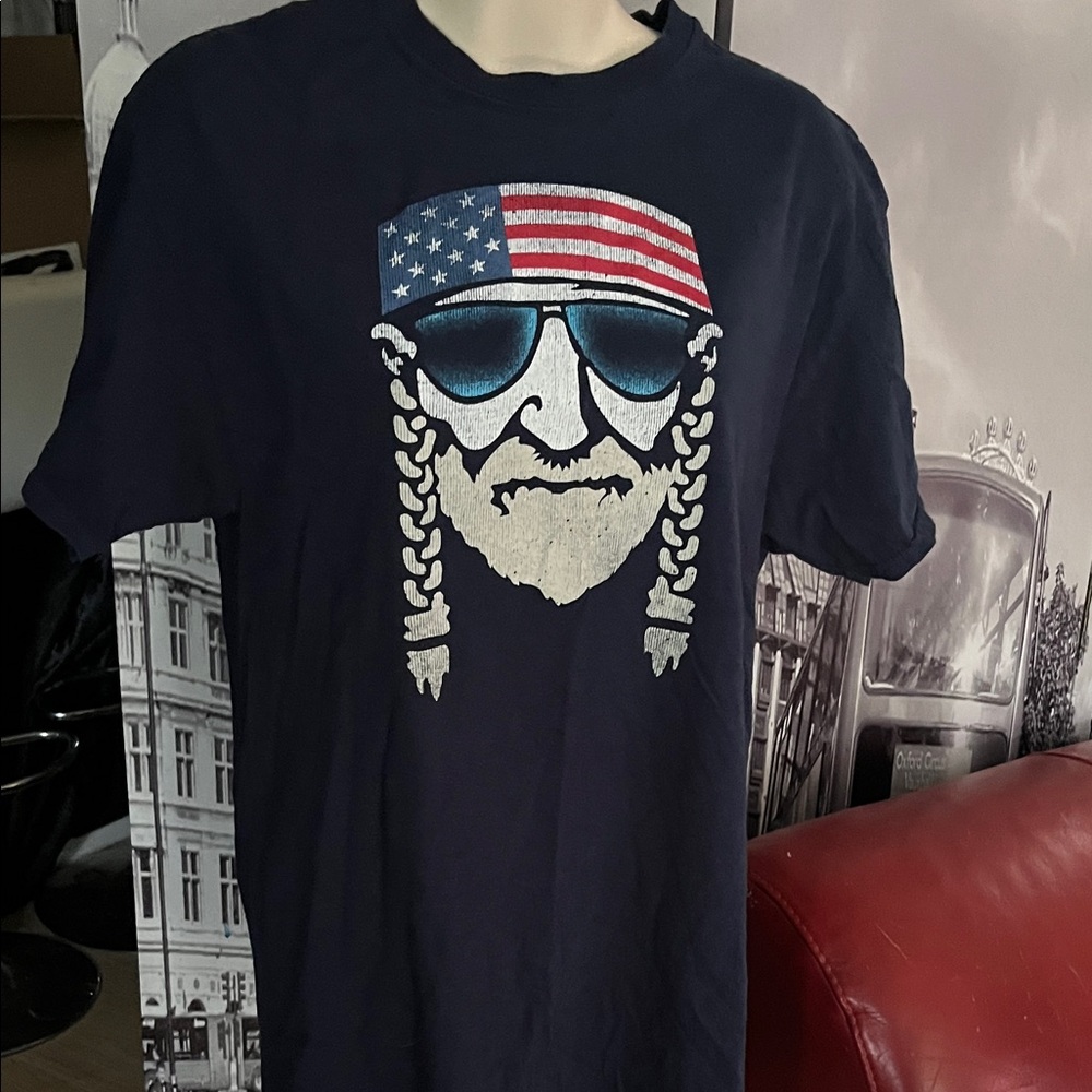 Willie Nelson American Flag T-shirt